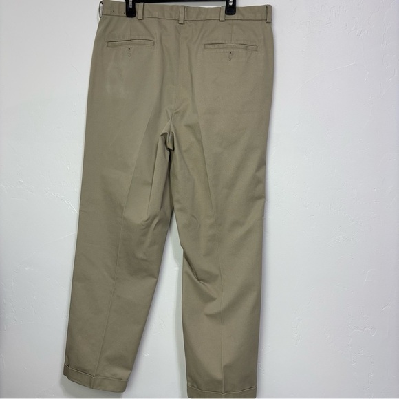Brooks Brothers Advantage Chino Elliot Men 38X32 Cotton Pleated Pants Cuffed Hem - Picture 6 of 16